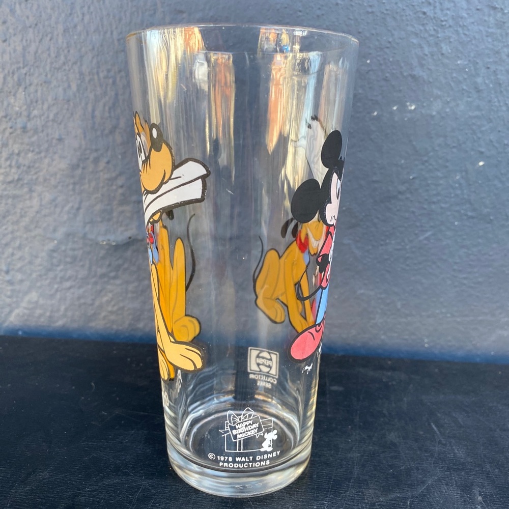 1970s Pepsi Series Glass Disney Mickey Pluto - Picture 5 of 9